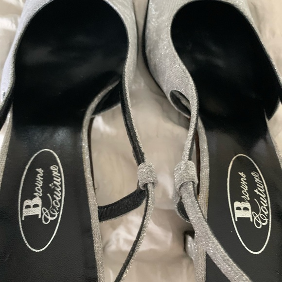 Browns couture silver women’s sling backs size 8.5 - Picture 5 of 14